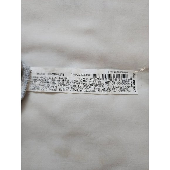 ZARA Women's Blue White Striped Wide Leg Pleated Cropped Pants Size Large - Picture 10 of 16